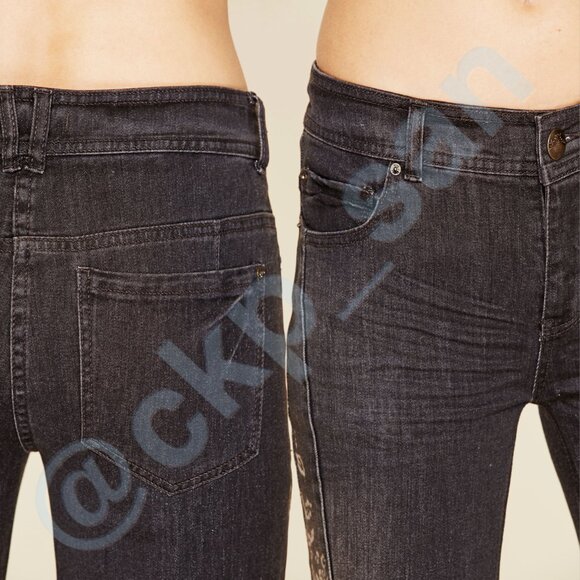 Rare Free People Wildwind Printed Wideleg Jeans Sz 30 - Picture 3 of 15